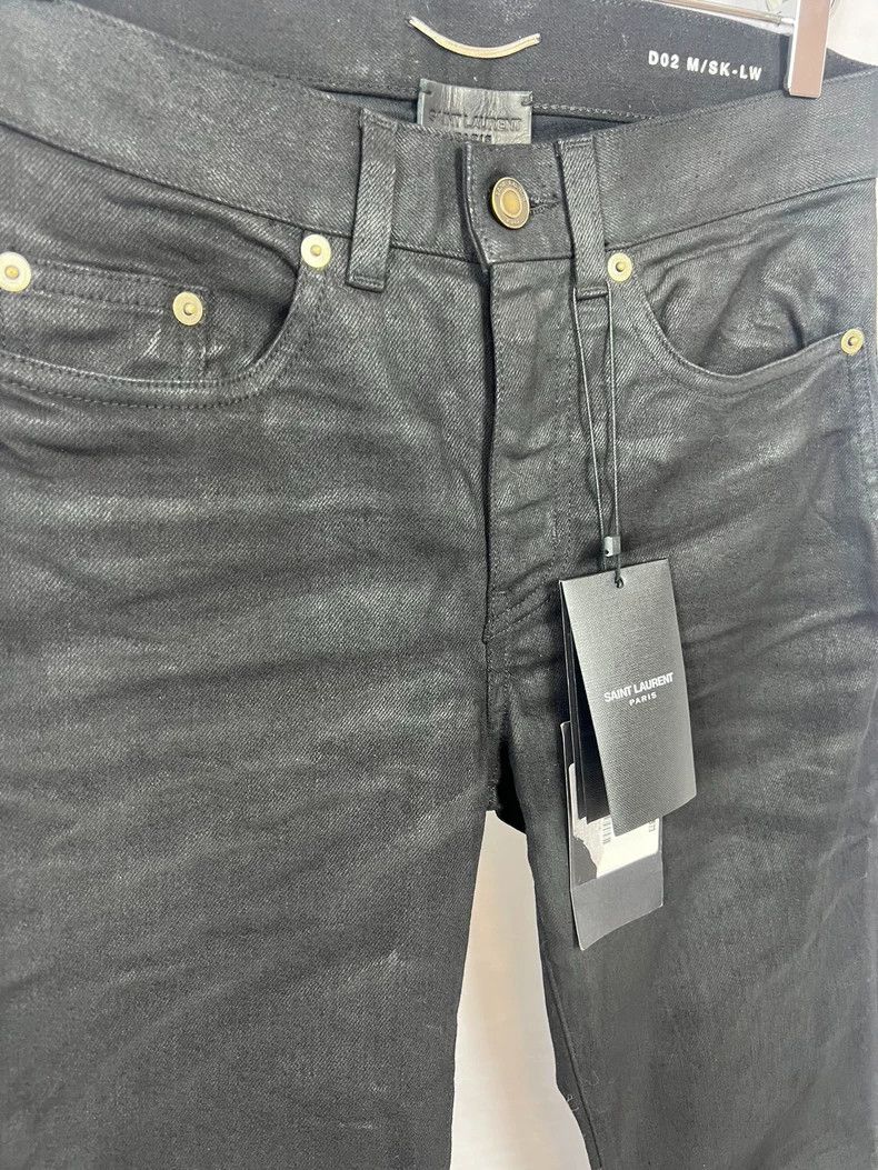 Saint Laurent Paris Saint Laurent Distressed Black Denim Jeans - dmc Size US 27 - 3 Thumbnail