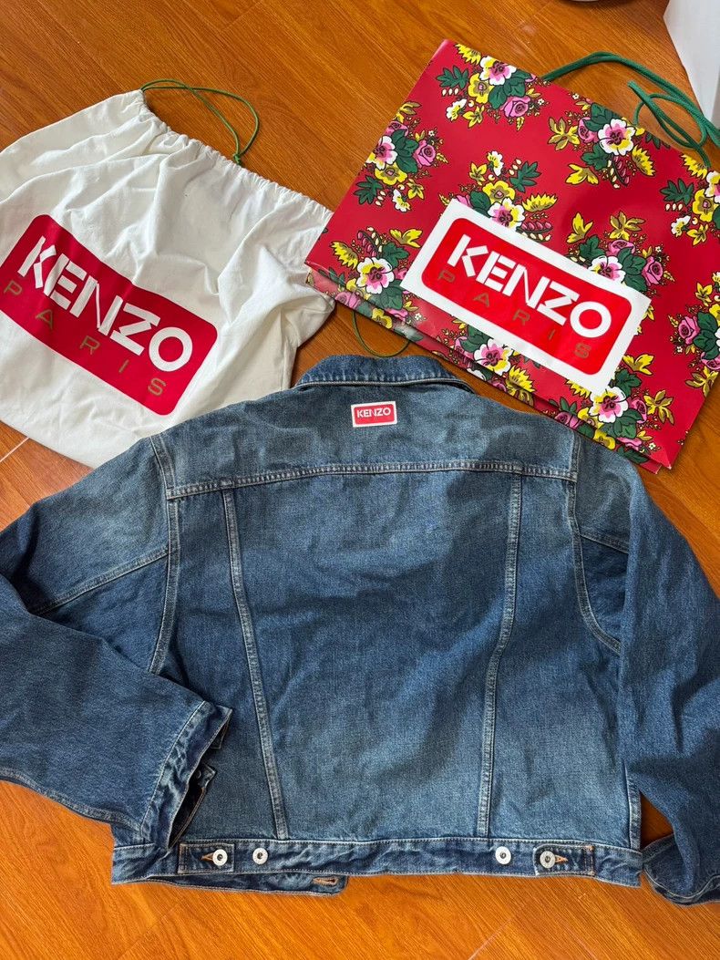 Vintage KENZO Blue Washed Denim Jacket - dmc Size US XL / EU 56 / 4 - 2 Thumbnail
