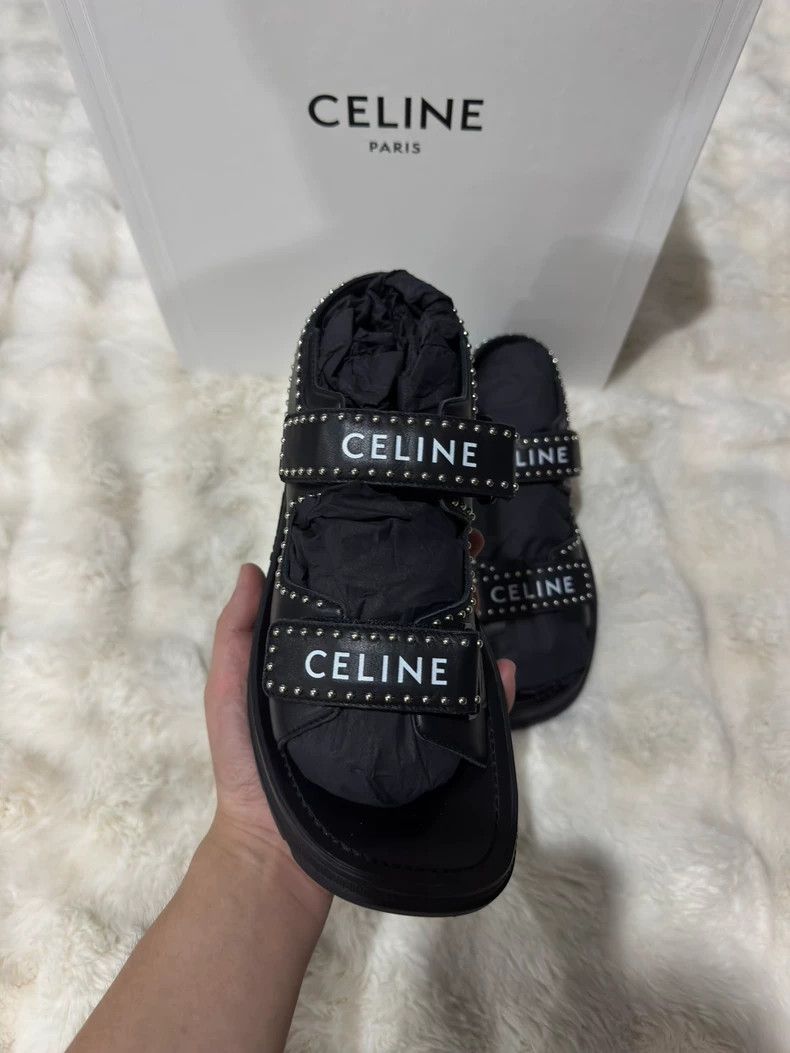 Celine Celine Men's Studded Leather Sandals - dmc Size US 9 / EU 42 - 3 Thumbnail