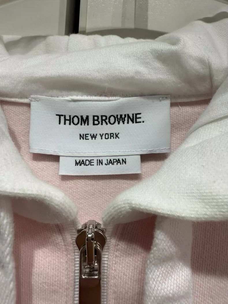 Thom Browne Thom Browne Pink Zip-Up Hoodie Jacket - dmc Size US M / EU 48-50 / 2 - 3 Thumbnail
