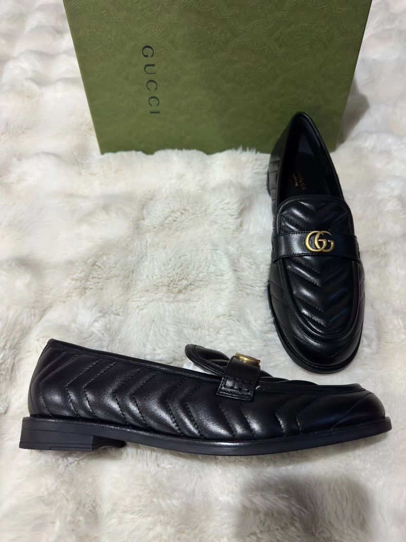 Gucci Gucci GG Logo Leather Loafers - dmc Size US 10.5 / EU 43-44 - 2 Thumbnail