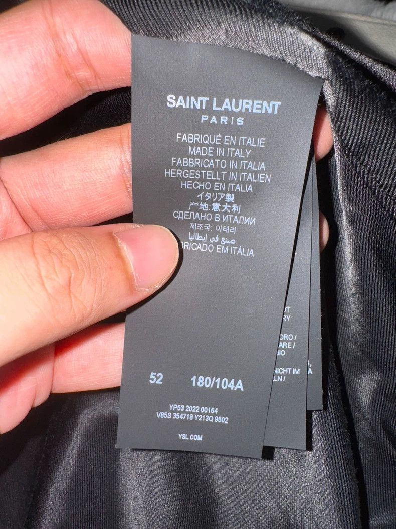 Saint Laurent Paris Saint Laurent White Teddy Baseball Jacket - dmc Size US L / EU 52-54 / 3 - 8 Thumbnail