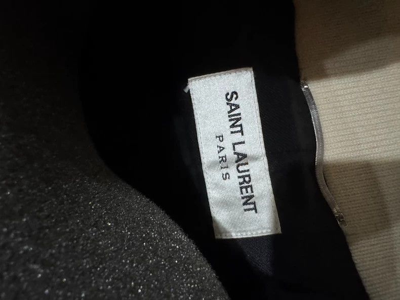 Saint Laurent Paris Saint Laurent White Teddy Baseball Jacket - dmc Size US L / EU 52-54 / 3 - 3 Thumbnail