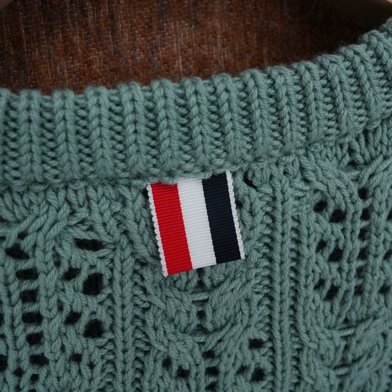 Thom Browne THOM BROWNE FW22 Green Wool Striped Sweater - dmc Size US M / EU 48-50 / 2 - 5 Thumbnail