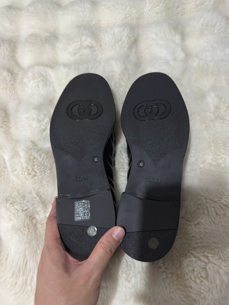 Gucci Gucci GG Logo Leather Loafers - dmc Size US 10.5 / EU 43-44 - 6 Thumbnail