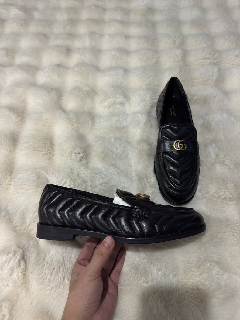 Gucci Gucci GG Logo Leather Loafers - dmc Size US 10.5 / EU 43-44 - 4 Thumbnail