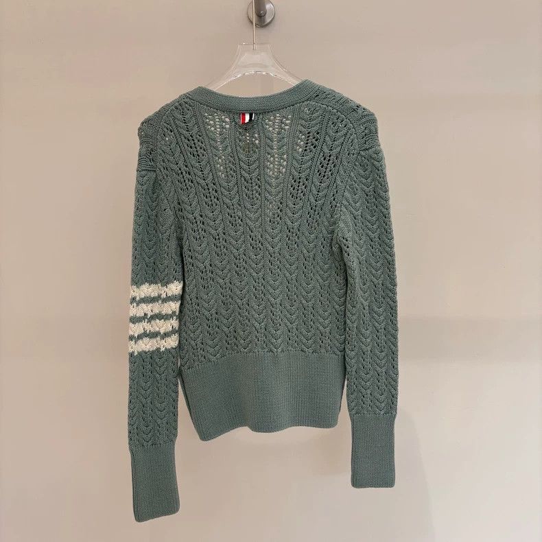 Thom Browne Thom Browne Green Knit Cardigan - dmc Size US M / EU 48-50 / 2 - 2 Thumbnail