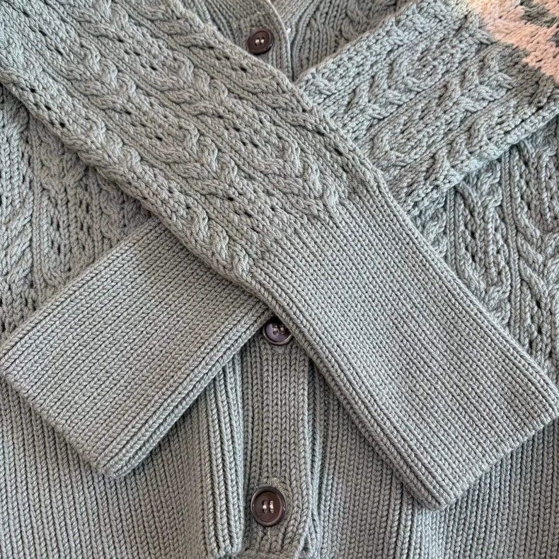 Thom Browne Thom Browne Green Knit Cardigan - dmc Size US M / EU 48-50 / 2 - 6 Thumbnail
