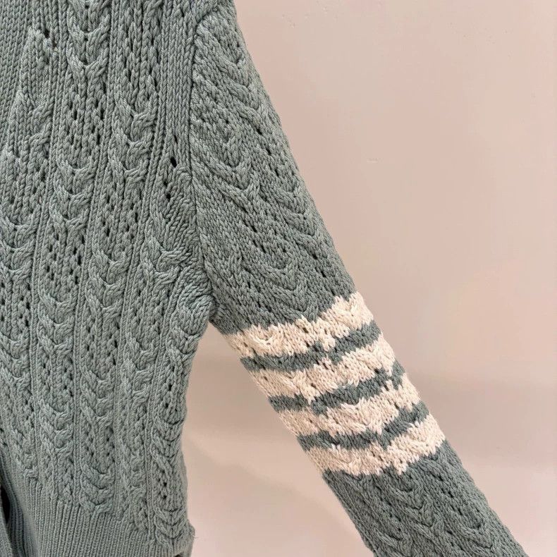 Thom Browne Thom Browne Green Knit Cardigan - dmc Size US M / EU 48-50 / 2 - 4 Thumbnail