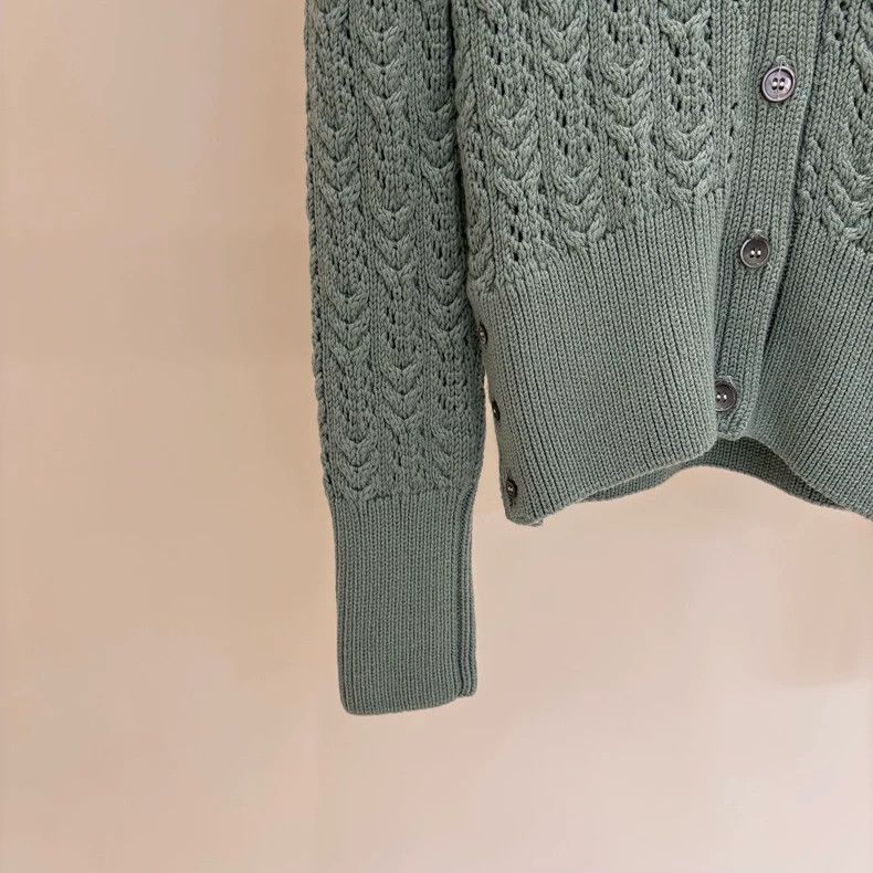 Thom Browne Thom Browne Green Knit Cardigan - dmc Size US M / EU 48-50 / 2 - 5 Thumbnail