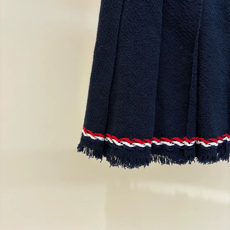 Thom Browne Thom Browne Blue Logo Pleated Skirt - dmc Size US 38 / EU 54 - 4 Thumbnail