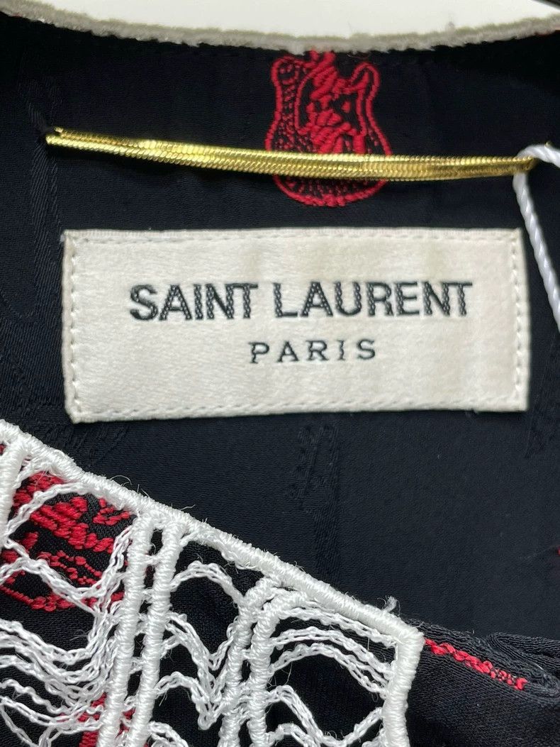 Yves Saint Laurent Saint Laurent Lace Collar Floral Dress - dmc Size US 34 / EU 50 - 5 Thumbnail