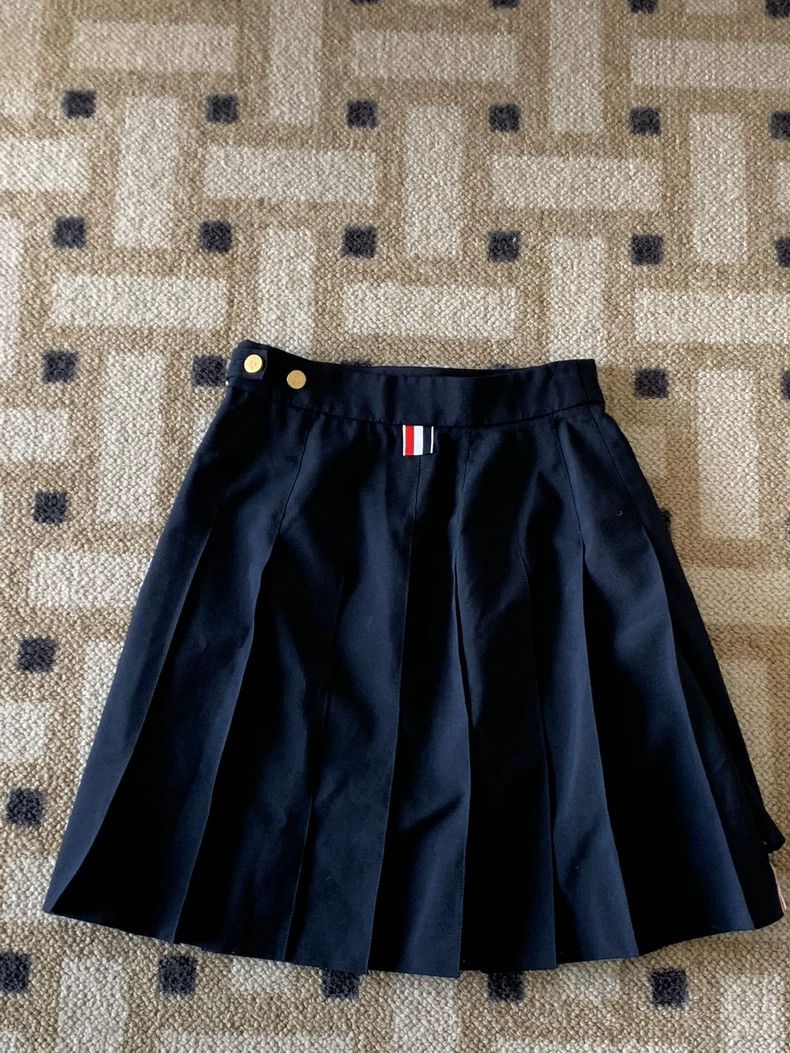 Thom Browne Thom Browne Classic Pleated Mini Skirt - dmc Size US 36 / EU 52 - 2 Thumbnail