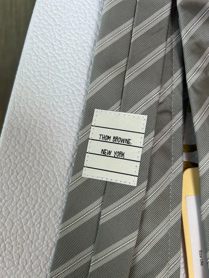 Thom Browne Thom Browne Striped Silk Tie - dmc Size ONE SIZE - 2 Thumbnail