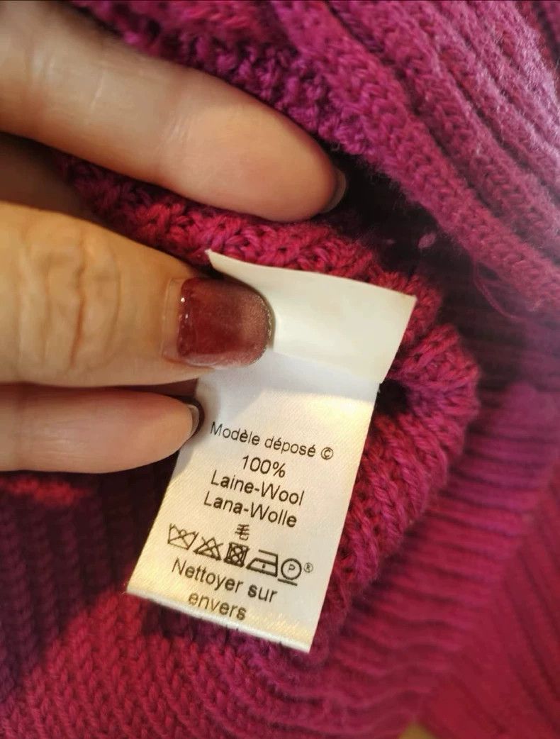 Vintage Kenzo Purple Wool Sweater Classic Wave Design - dmc Size US S / EU 44-46 / 1 - 8 Thumbnail