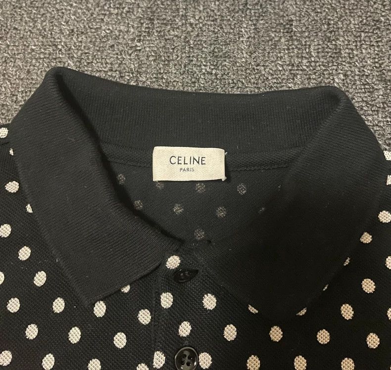 Celine Celine Polka Dot Short Sleeve Polo-yf Size US L / EU 52-54 / 3 - 5 Thumbnail