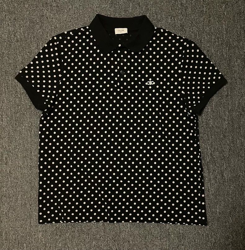 Celine Celine Polka Dot Short Sleeve Polo-yf Size US L / EU 52-54 / 3 - 3 Thumbnail