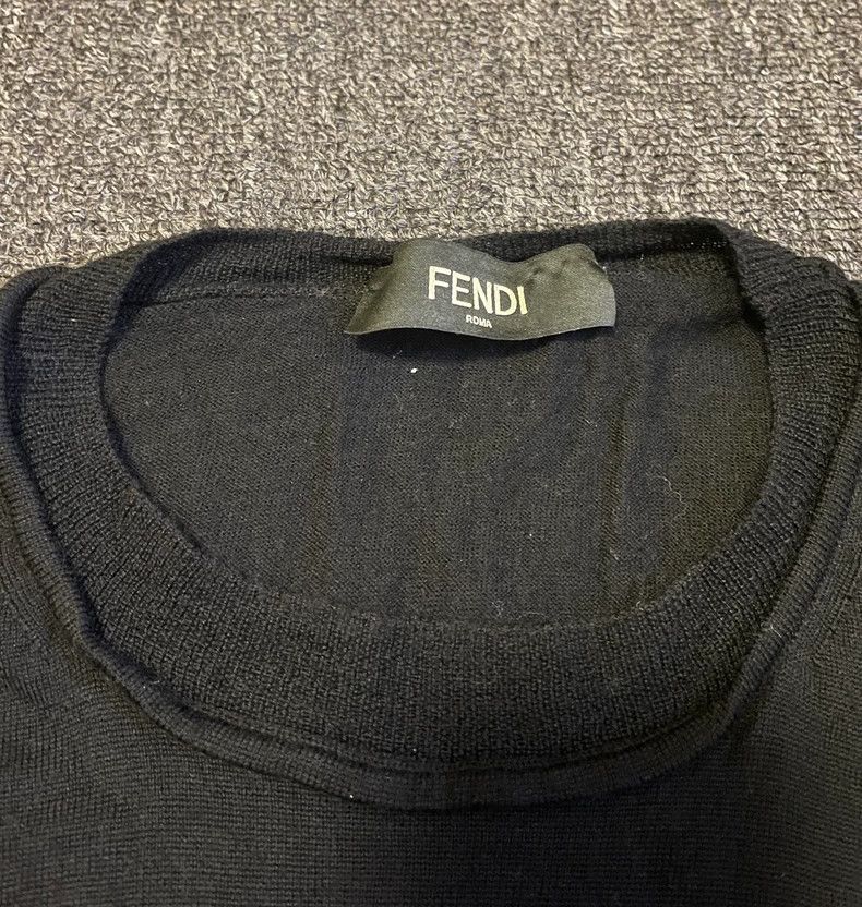 Fendi Fendi Men's Black Wool Sweater-yf Size US M / EU 48-50 / 2 - 4 Thumbnail