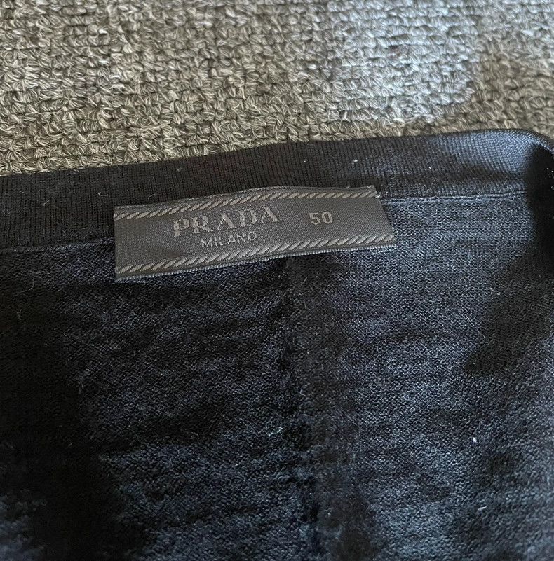 Prada Prada V-Neck Wool Sweater Black-yf Size US M / EU 48-50 / 2 - 4 Thumbnail