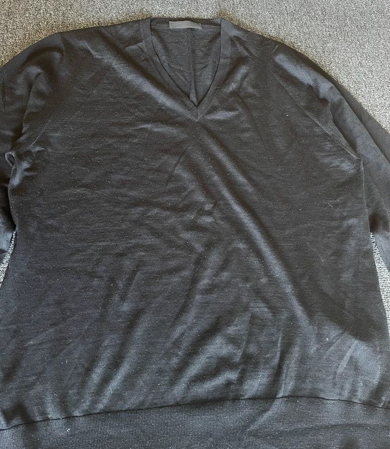 Prada Prada V-Neck Wool Sweater Black-yf Size US M / EU 48-50 / 2 - 2 Thumbnail