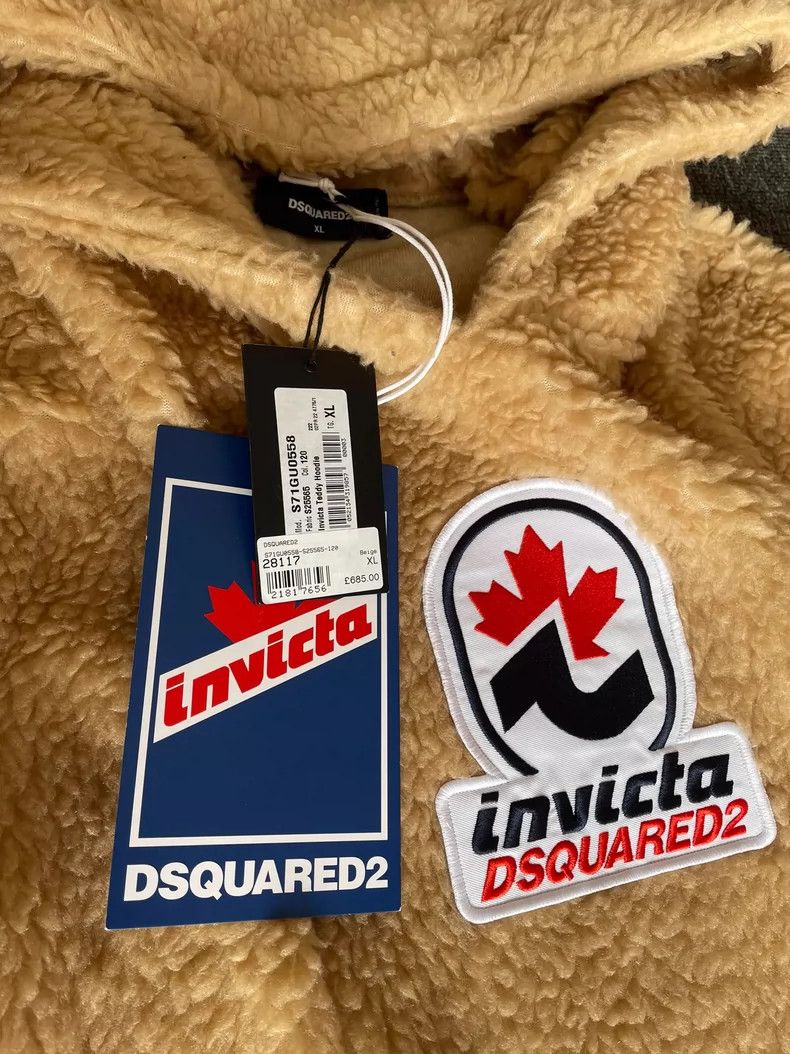 Dsquared2 Dsquared2 Beige Oversized Hoodie Sweatshirt-yf Size US XL / EU 56 / 4 - 2 Thumbnail
