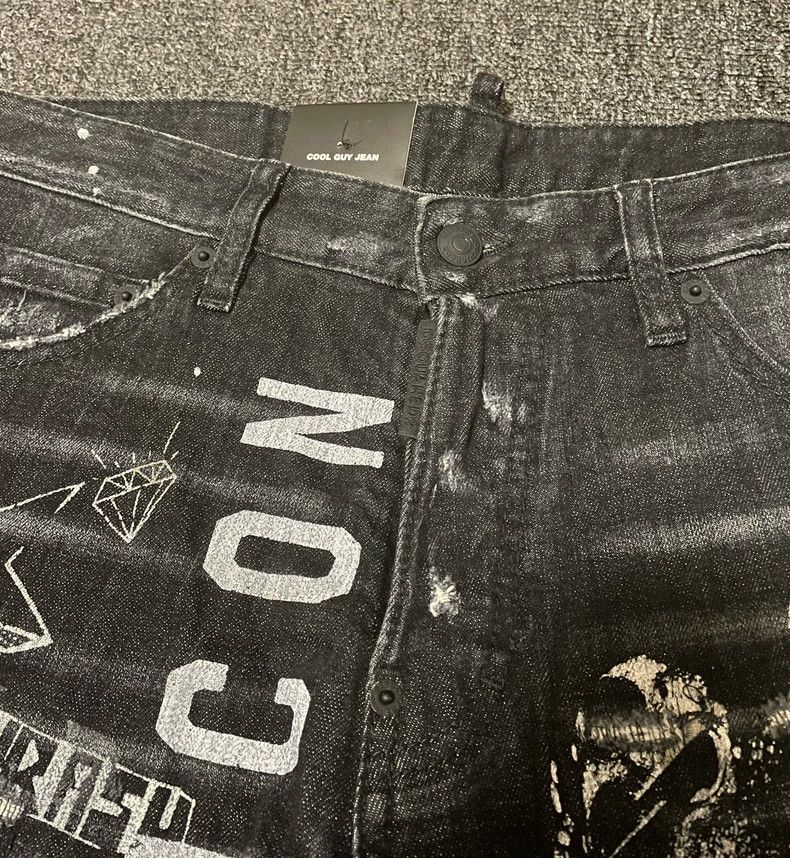 Dsquared2 Dsquared2 Graffiti Print Denim Jeans-yf Size US 32 / EU 48 - 4 Thumbnail