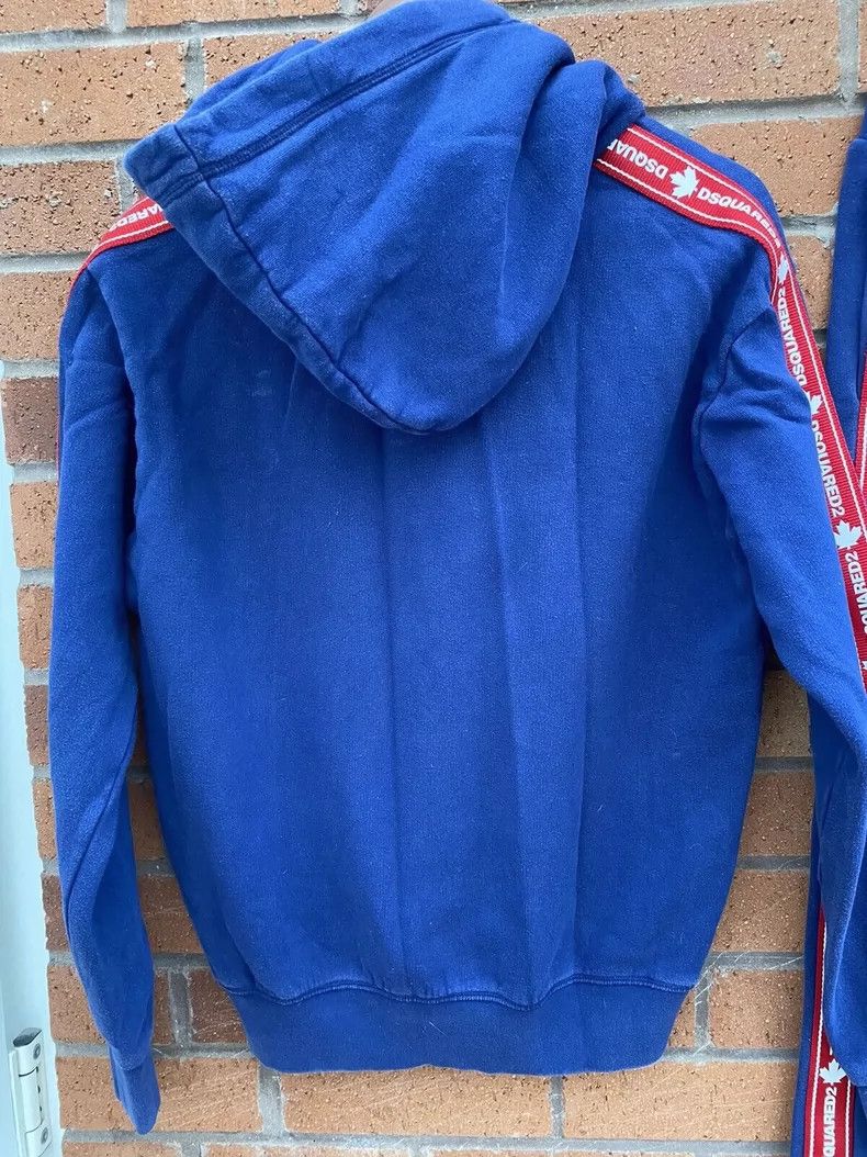 Dsquared2 Dsquared2 Blue Hoodie With Red Stripes-yf Size US S / EU 44-46 / 1 - 4 Thumbnail