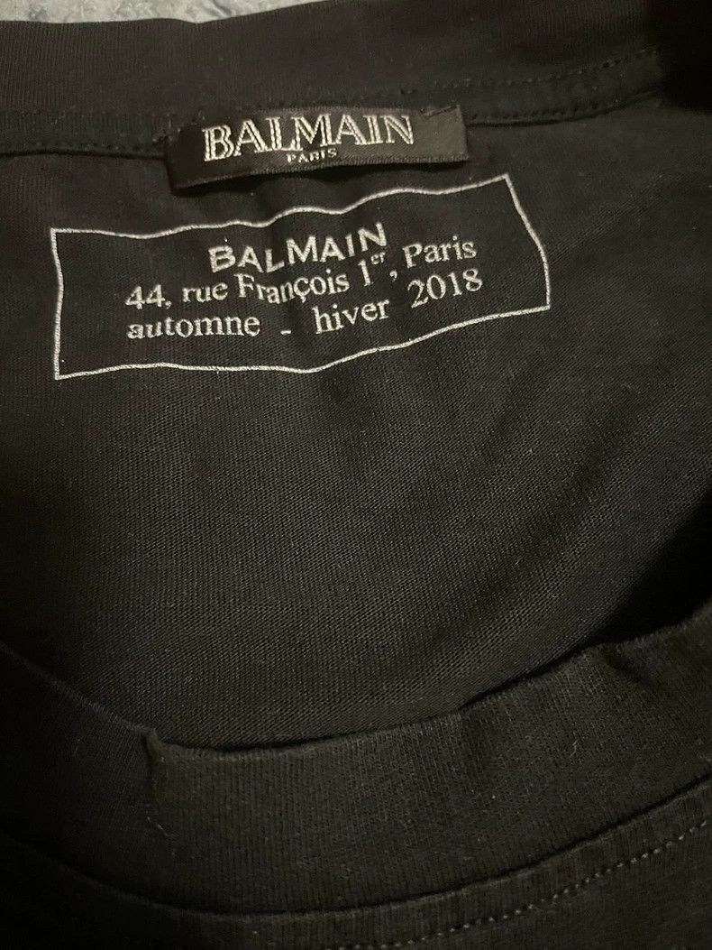 Balmain Balmain Oversized Flocked Print Short-Sleeve T-Shirt-yf Size US XS / EU 42 / 0 - 4 Thumbnail