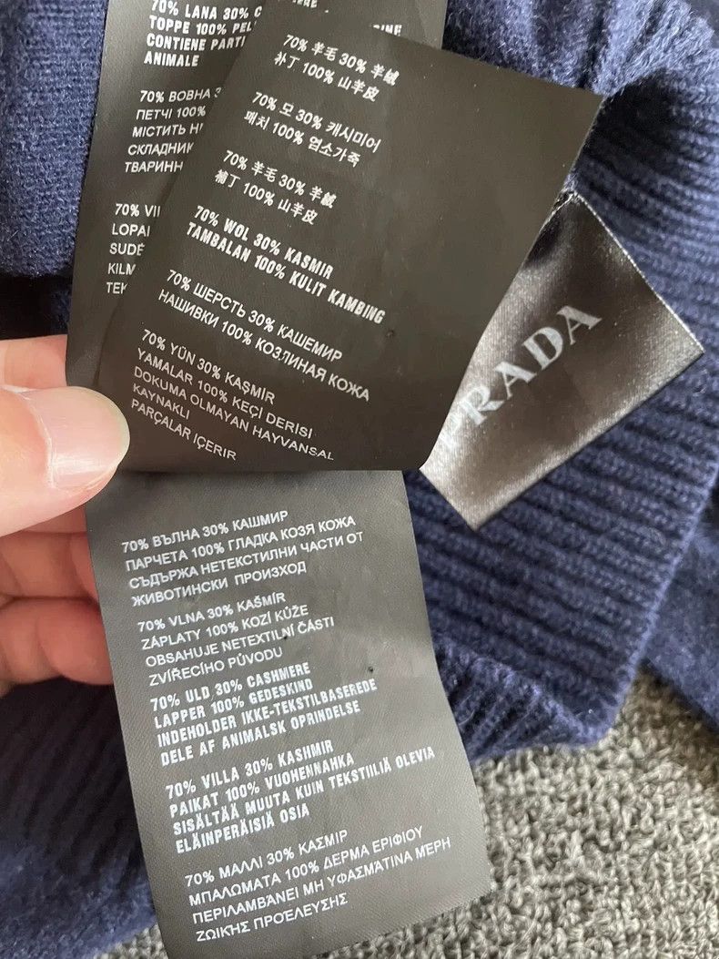 Prada Prada Blue Wool Crewneck Sweater-yf Size US M / EU 48-50 / 2 - 7 Thumbnail