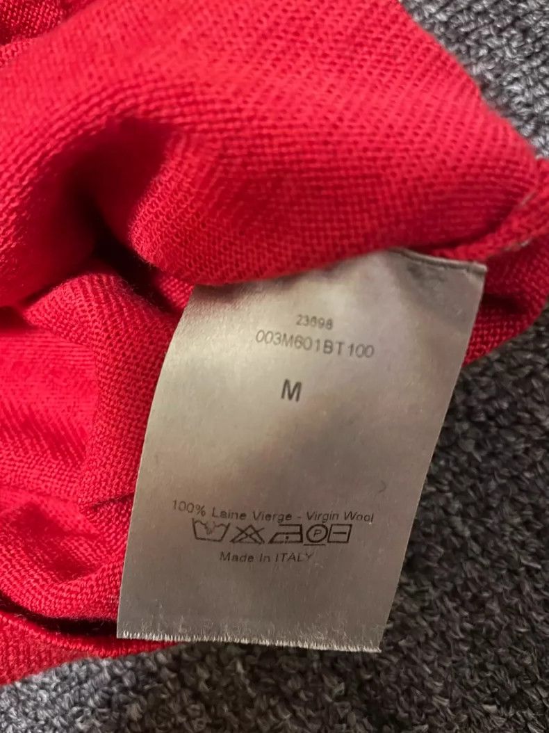 Dior Dior Red Wool Sweater with Bee Motif-yf Size US M / EU 48-50 / 2 - 5 Thumbnail