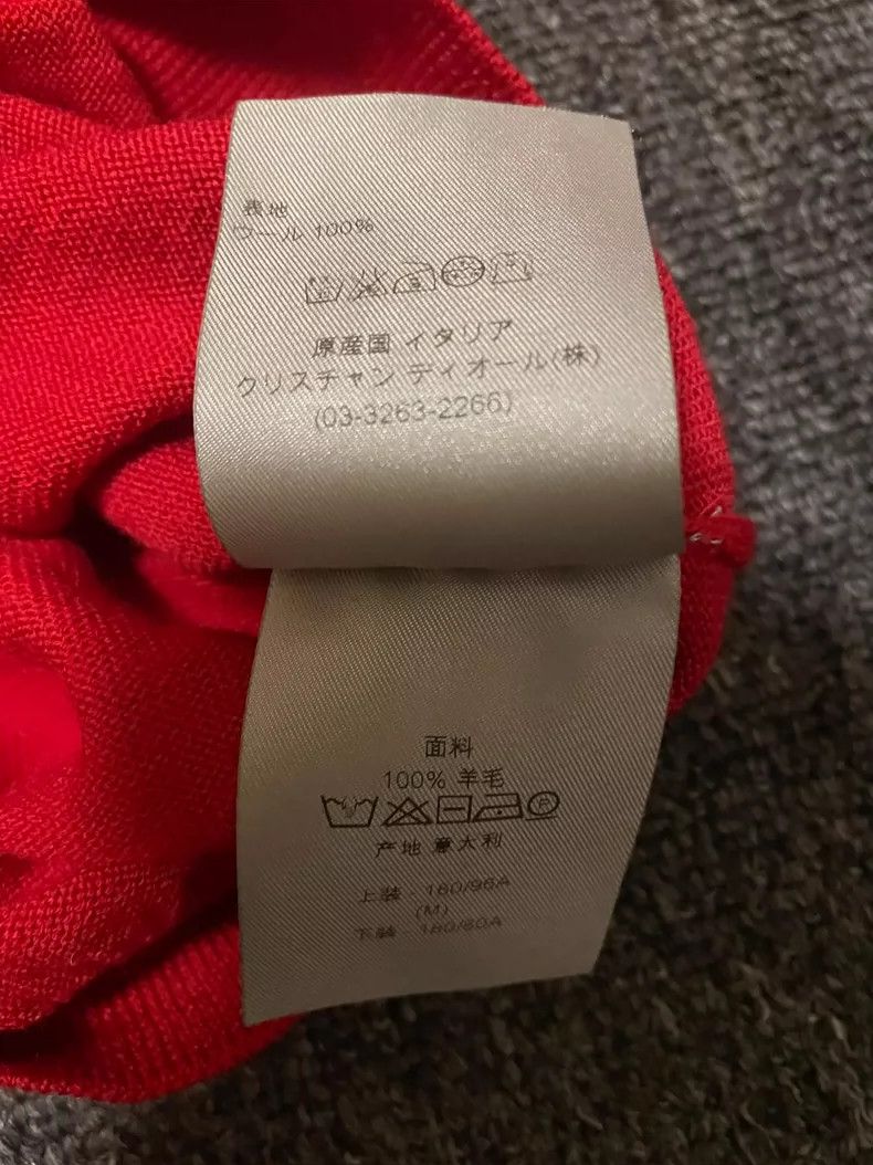 Dior Dior Red Wool Sweater with Bee Motif-yf Size US M / EU 48-50 / 2 - 4 Thumbnail