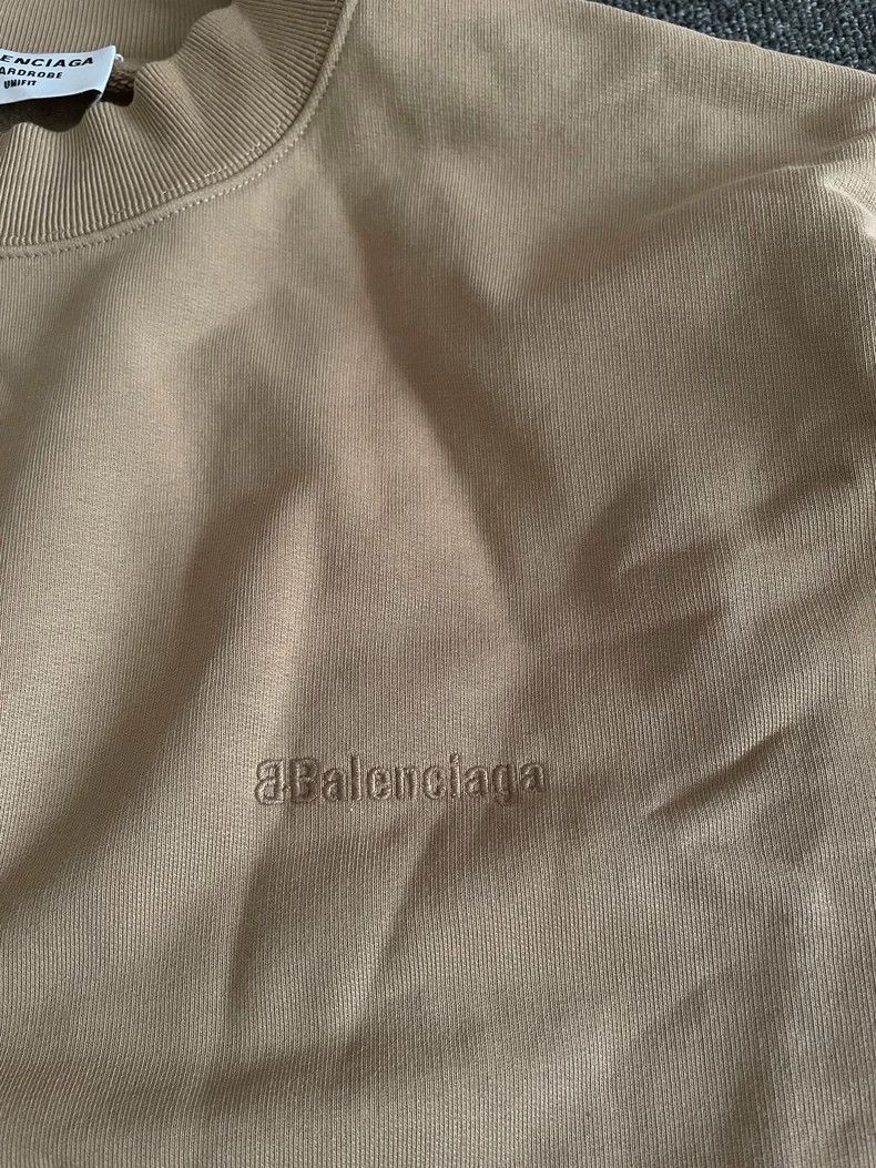 Balenciaga Balenciaga Oversized Unisex Beige Sweatshirt-yf Size US M / EU 48-50 / 2 - 3 Thumbnail