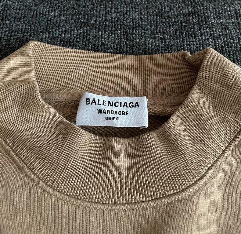 Balenciaga Balenciaga Oversized Unisex Beige Sweatshirt-yf Size US M / EU 48-50 / 2 - 2 Thumbnail