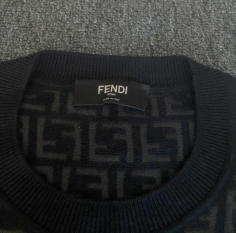 Fendi Fendi Wool Sweater with Double F Logo-yf Size US L / EU 52-54 / 3 - 4 Thumbnail