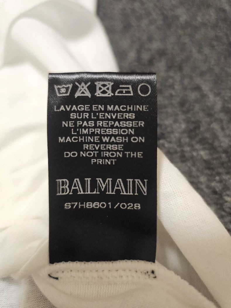 Balmain Balmain White Short Sleeve Graphic T-Shirt-yf Size US S / EU 44-46 / 1 - 5 Thumbnail