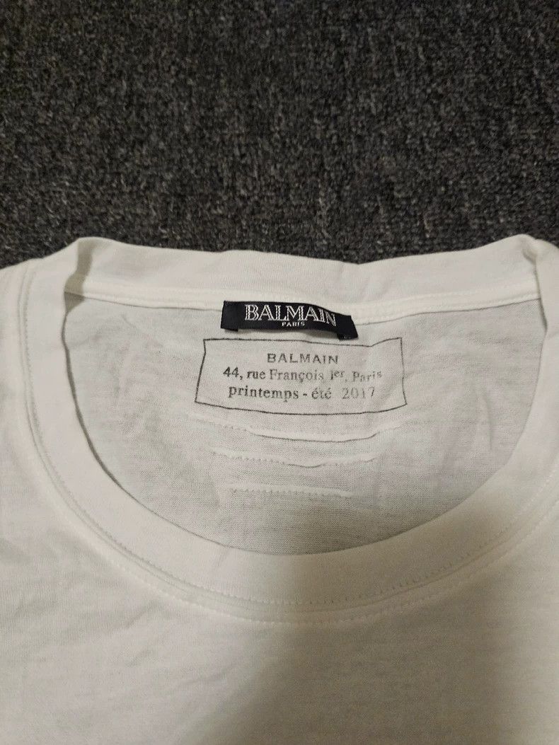 Balmain Balmain White Short Sleeve Graphic T-Shirt-yf Size US S / EU 44-46 / 1 - 3 Thumbnail