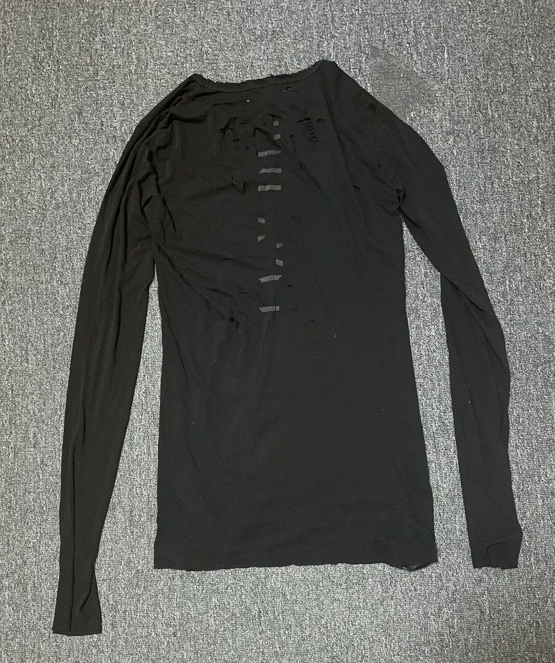 Rick Owens Unravel Project Distressed Long Sleeve T-Shirt-yf Size US M / EU 48-50 / 2 - 4 Thumbnail