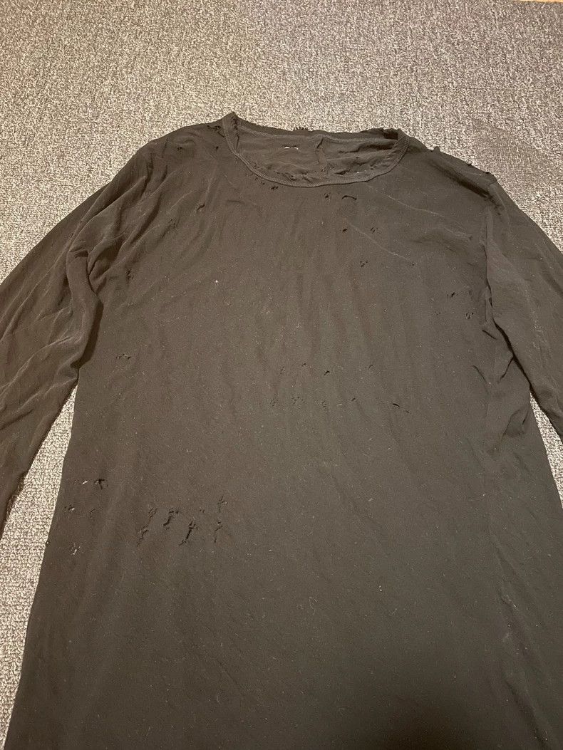 Rick Owens Unravel Project Distressed Long Sleeve T-Shirt-yf Size US M / EU 48-50 / 2 - 2 Thumbnail