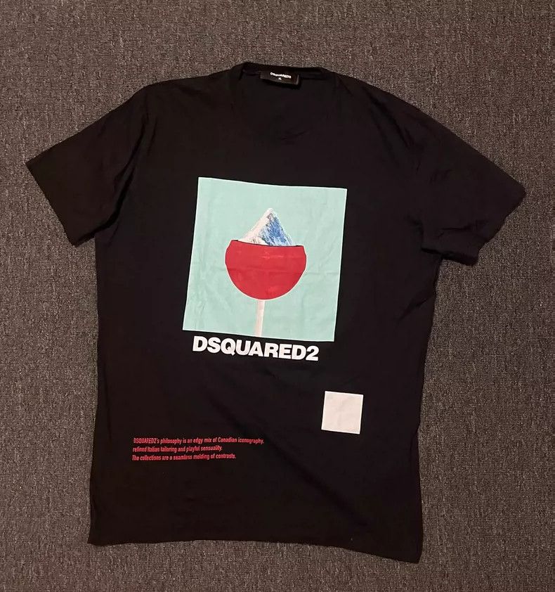 Dsquared2 DSQUARED2 Black Graphic Short Sleeve T-Shirt-yf Size US XL / EU 56 / 4 - 2 Thumbnail