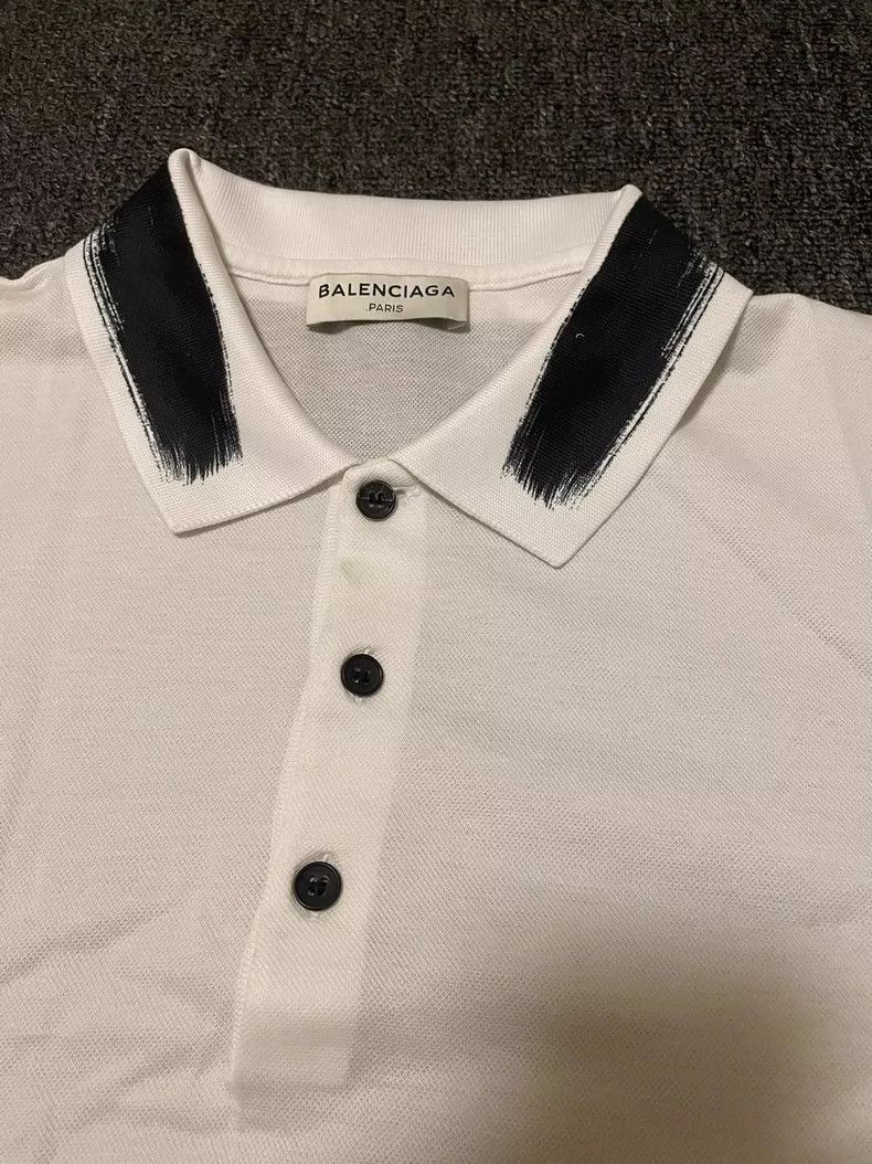 Balenciaga Balenciaga White Long Polo Shirt-yf Size US S / EU 44-46 / 1 - 2 Thumbnail