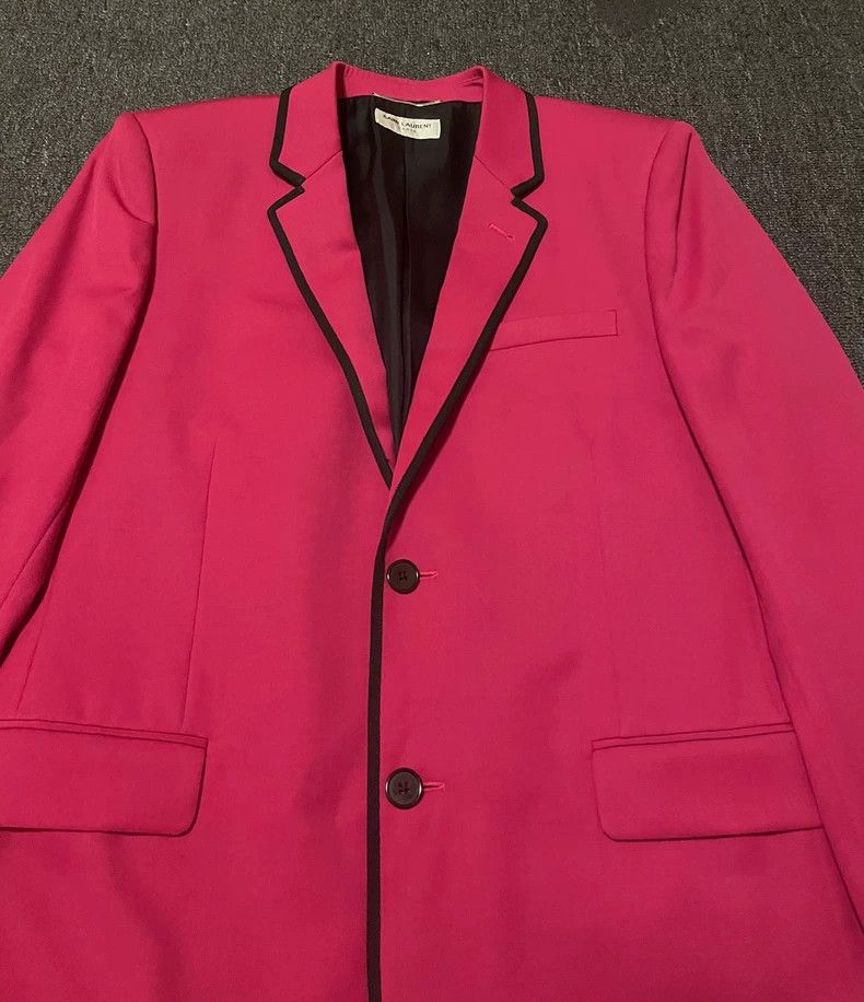 Saint Laurent Paris Saint Laurent Pink Wool Blazer Jacket-yf Size US L / EU 52-54 / 3 - 2 Thumbnail