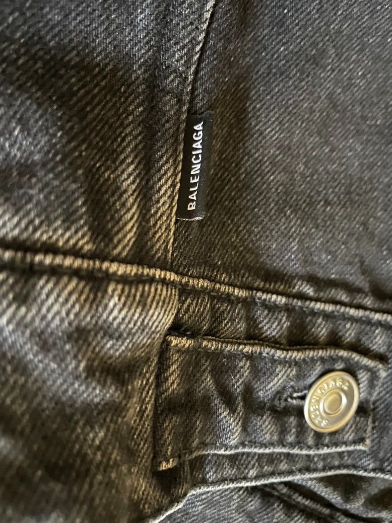 Balenciaga Balenciaga Black Grey Denim Jacket-yf Size US L / EU 52-54 / 3 - 4 Thumbnail