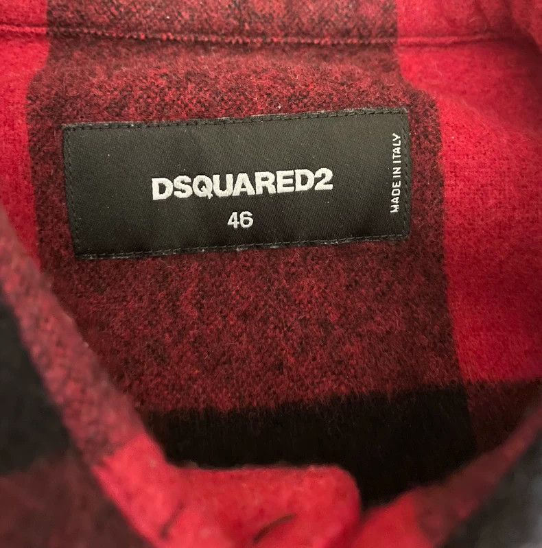 Dsquared2 Dsquared2 Red Black Check Wool Shirt Jacket-yf Size US M / EU 48-50 / 2 - 3 Thumbnail