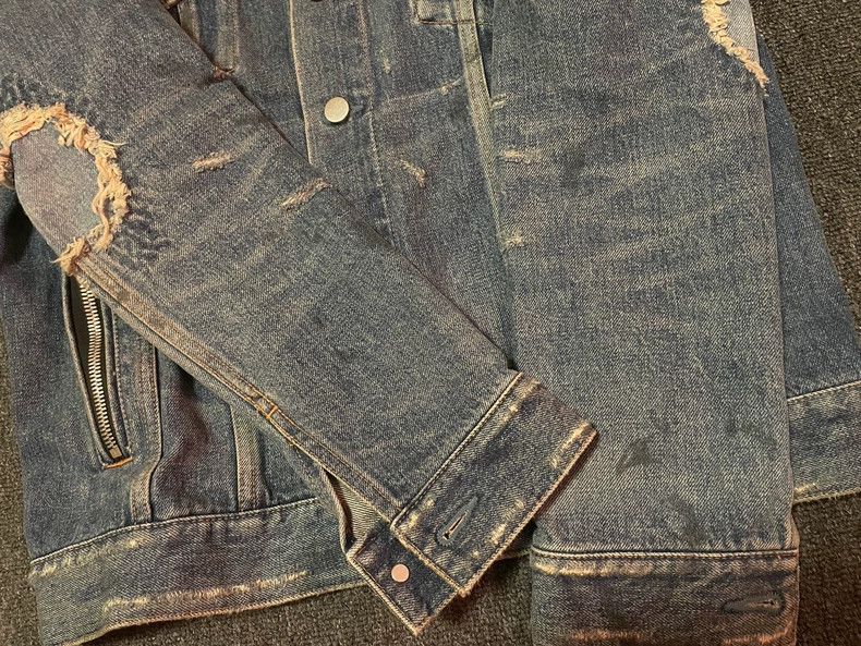 Balmain Balmain Distressed Denim Jacket-yf Size US S / EU 44-46 / 1 - 3 Thumbnail