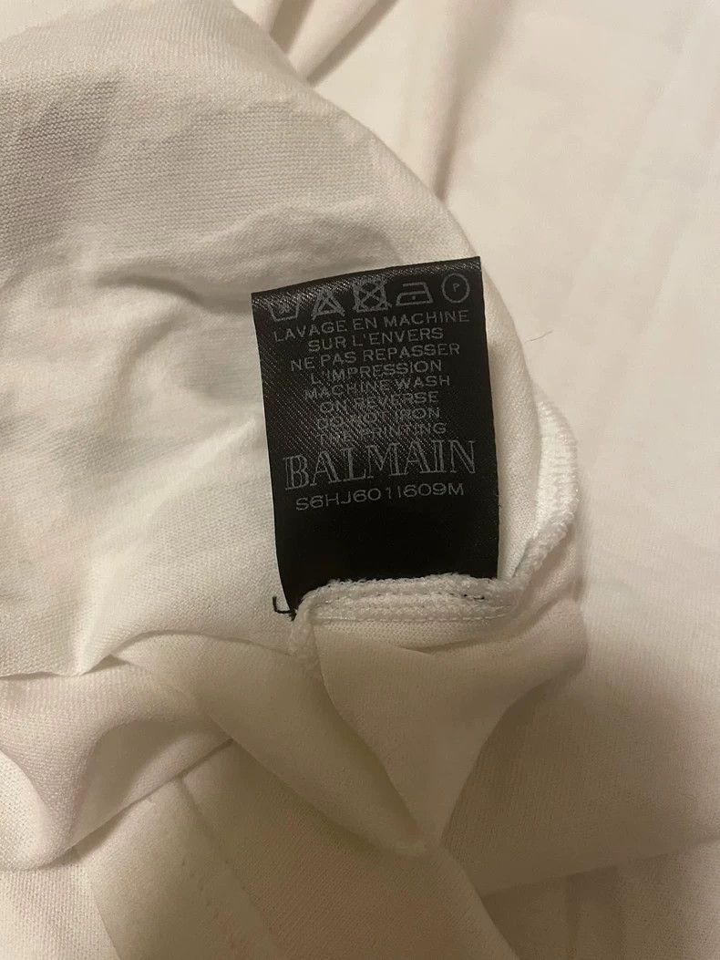 Balmain Balmain Silver Print Short Sleeve T-Shirt-yf Size US M / EU 48-50 / 2 - 6 Thumbnail