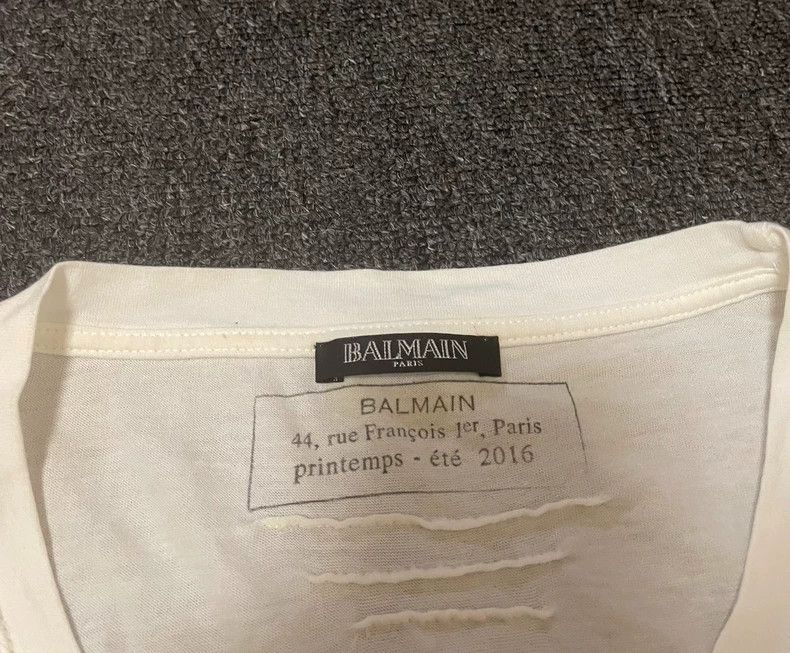 Balmain Balmain Silver Print Short Sleeve T-Shirt-yf Size US M / EU 48-50 / 2 - 3 Thumbnail
