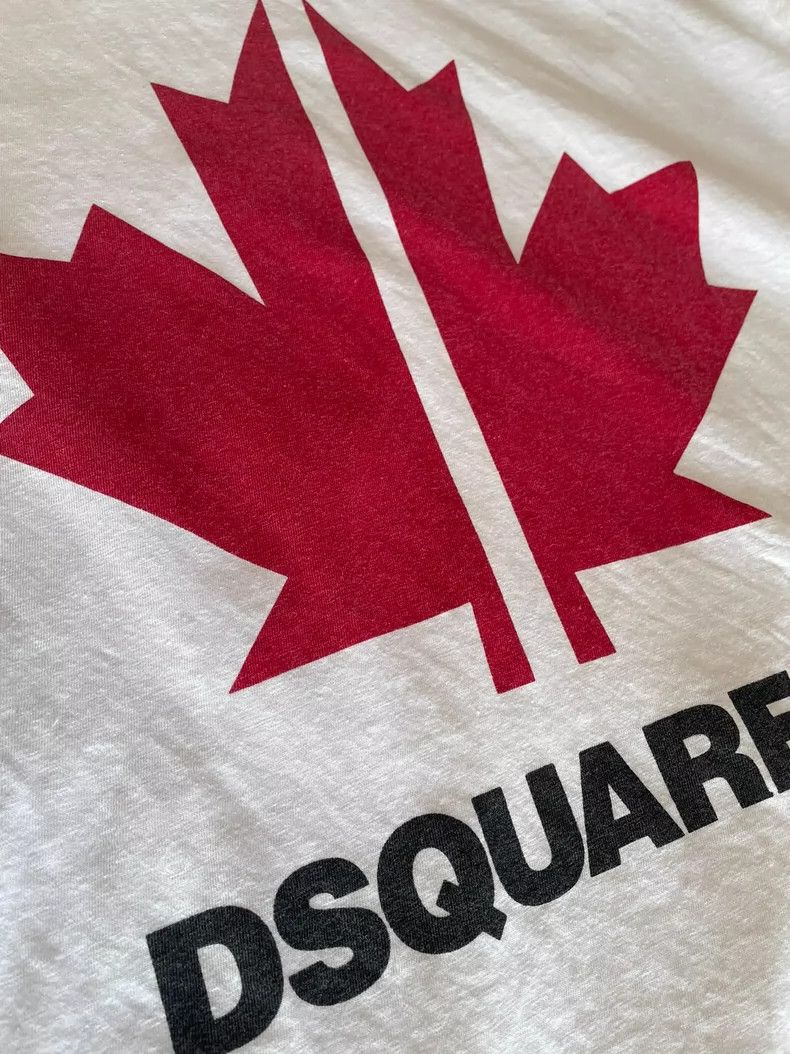 Dsquared2 DSQUARED2 White Maple Leaf T-Shirt-yf Size US M / EU 48-50 / 2 - 3 Thumbnail