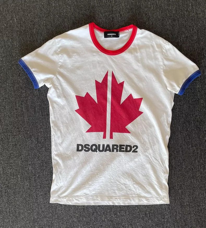 Dsquared2 DSQUARED2 White Maple Leaf T-Shirt-yf Size US M / EU 48-50 / 2 - 2 Thumbnail