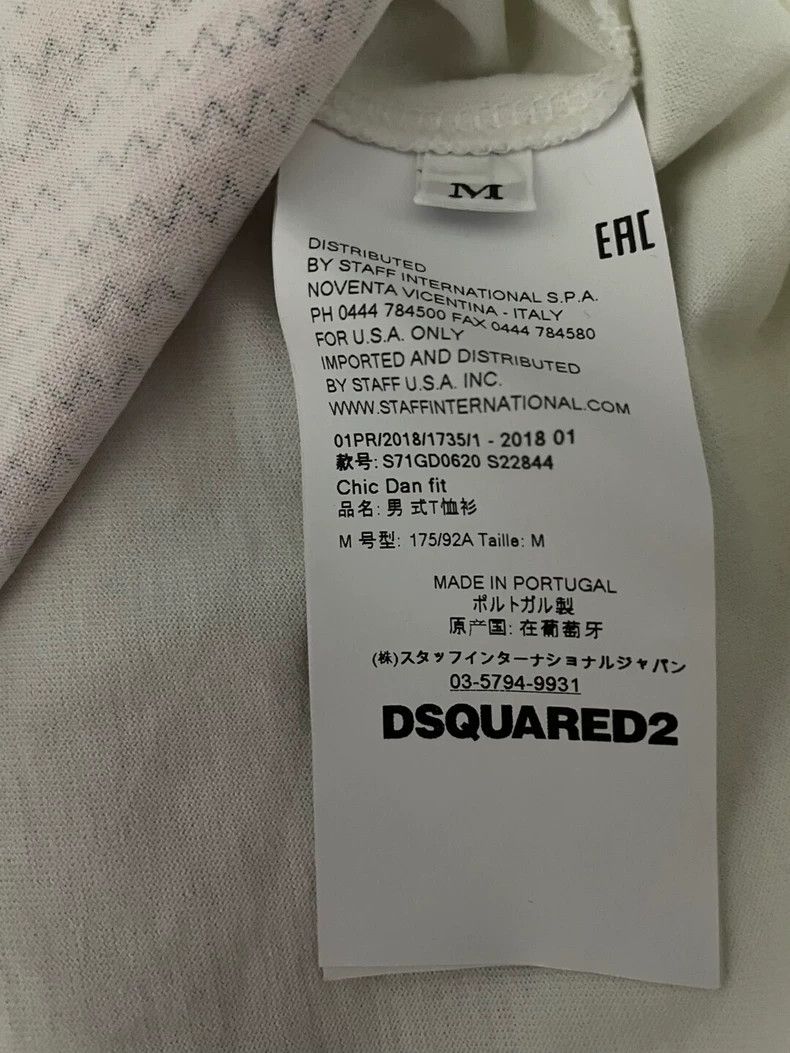 Dsquared2 DSquared2 White Graphic Short Sleeve T-Shirt-yf Size US M / EU 48-50 / 2 - 2 Thumbnail