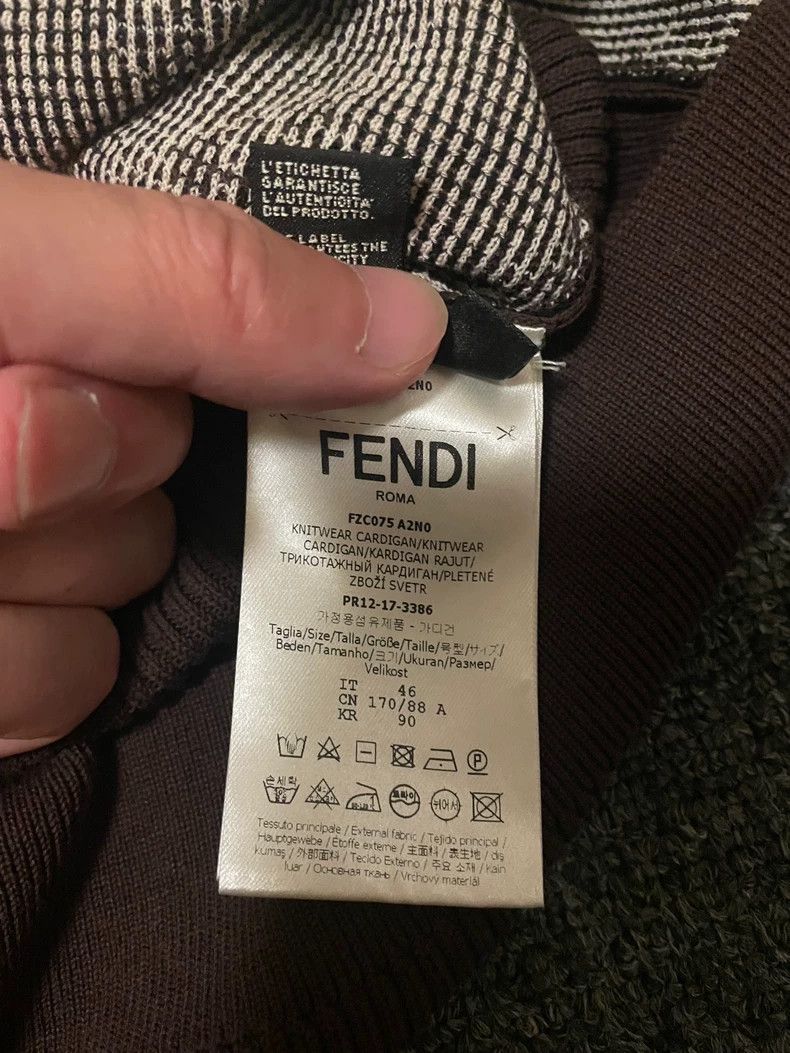 Fendi Fendi Argyle Pattern Cardigan Sweater-yf Size US M / EU 48-50 / 2 - 6 Thumbnail